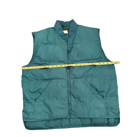 Vintage Eddie Bauer Men's Green goose down  Full Zip Puffer Vest Size Large - Picture 2 of 5